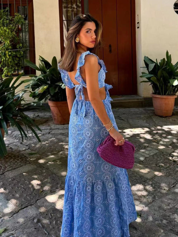 Levoire | Nouvelle mode Vallée Empiècement brodé Robe