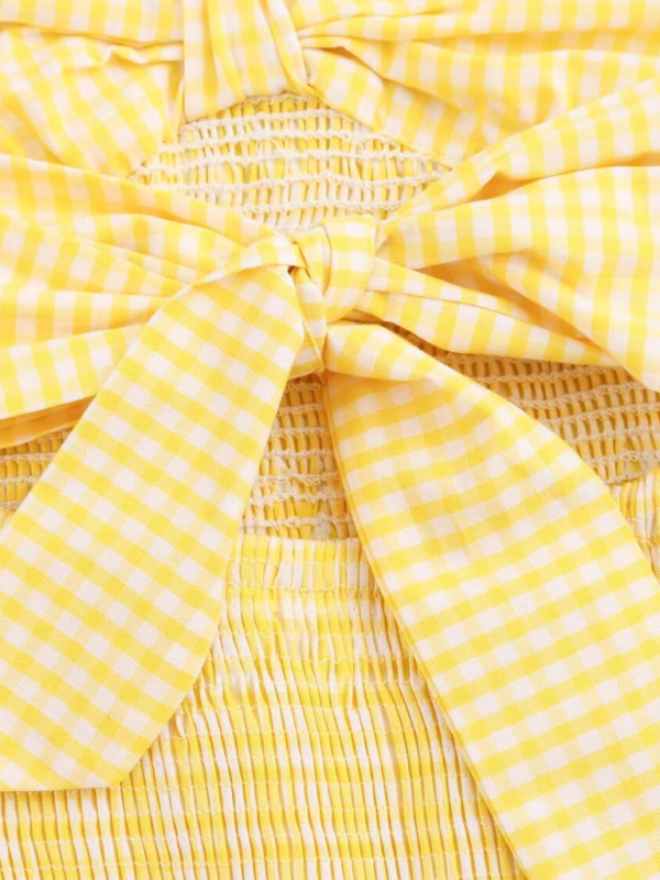 Levoire | Nouvelle Femme à Carreaux V-Décolleté Robe Courte