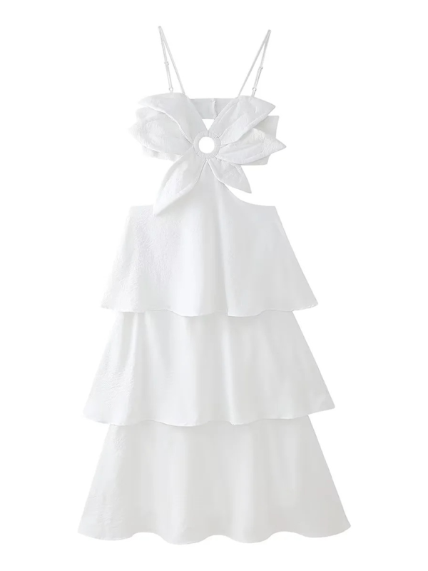 Levoire | Nouvelle robe femme à fleurs plissée sans manches taille haute