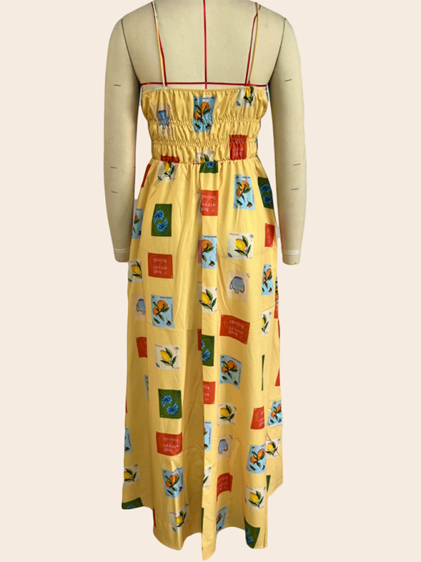 Levoire | Robe décontractée imprimée à épaule dénudée