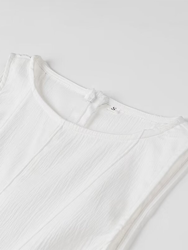 Levoire | Pour femmes nouvelle sans manches à encolure ronde robe courte
