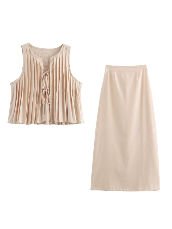 Levoire | Femmes Nouveau Modèle Chemisier Court Pantalons Amples Ensemble Khaki