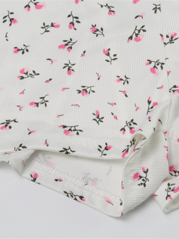 Levoire | Haut à capuchon floral loose et short Ensemble deux pièces