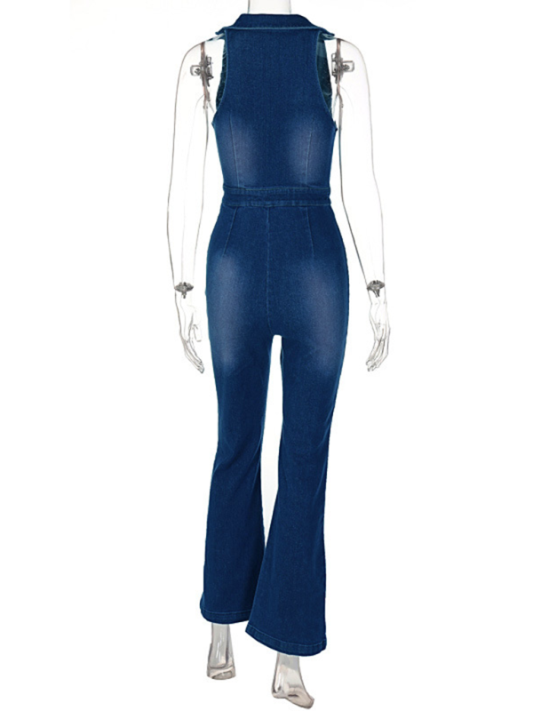 Levoire | Femmes nouveau Slim Fit Motegate rétro style taille haute en denim effrayant