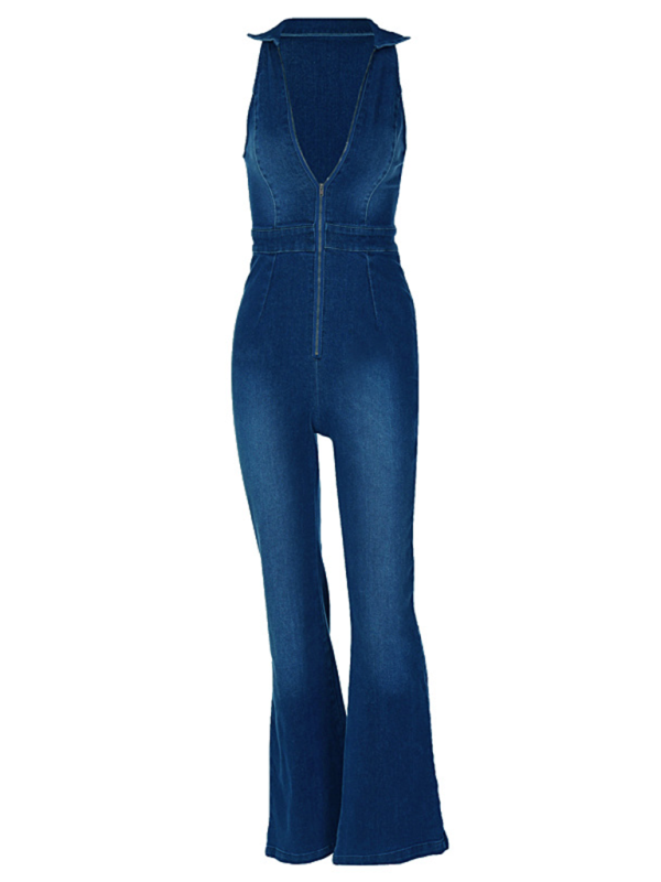 Levoire | Femmes nouveau Slim Fit Motegate rétro style taille haute en denim effrayant