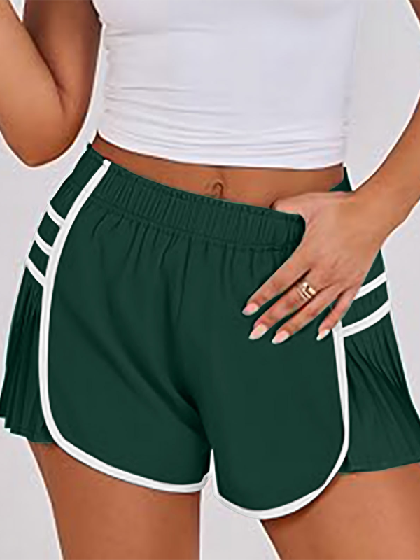 Levoire | Femmes nouveau style sport rapidement séchage shorts plissés Vert