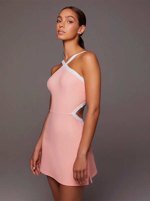 Levoire | Femmes nouvelle couleur-écart simple anti-allergie confortable vêtements de yoga tennis dévoiler ventre robe