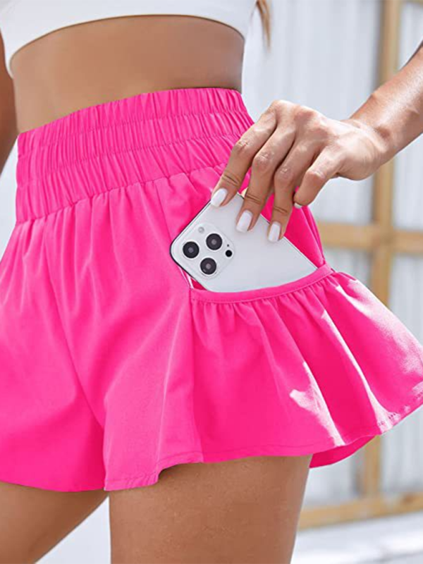 Levoire | Femmes Fitness Course Rapide Sèche Taille Haute Shorts Avec Poches