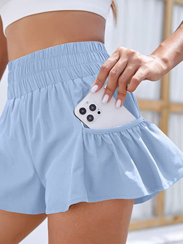Levoire | Femmes Fitness Course Rapide Sèche Taille Haute Shorts Avec Poches