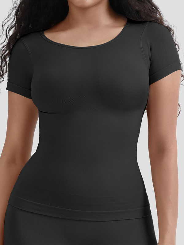 Levoire | Nouveau corset sans couture à manches courtes T-shirt partie inférieure taille serrée haut sculptant