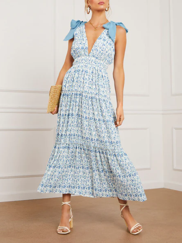 Levoire | Robe longue à arc floral Sininen