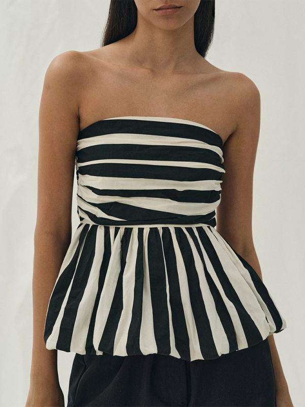Levoire | Sexy Hot Girl Rayé Tube Top Must