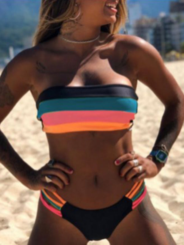 Levoire | Maillot à panneaux rayés Muster2