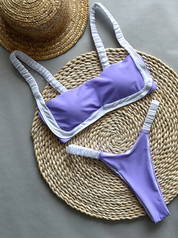 Levoire | Maillot de bain deux pièces sexy à couture contrastée