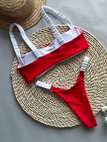 Levoire | Maillot de bain deux pièces sexy à couture contrastée