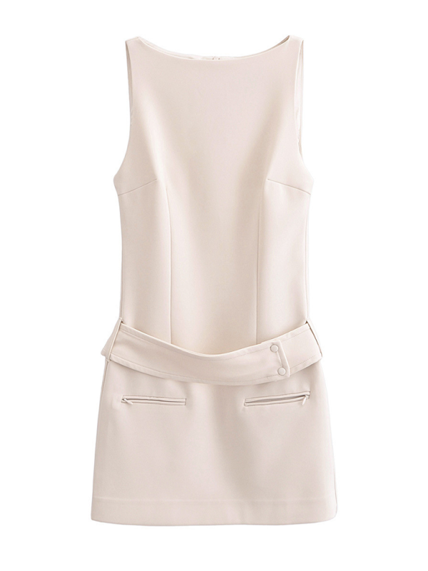 Levoire | Robe froncée avec ceinture Crème