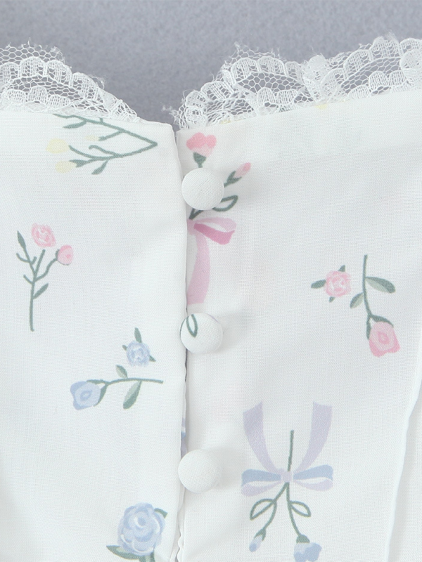 Levoire | Fleur de dentelle Robe à bretelles en V