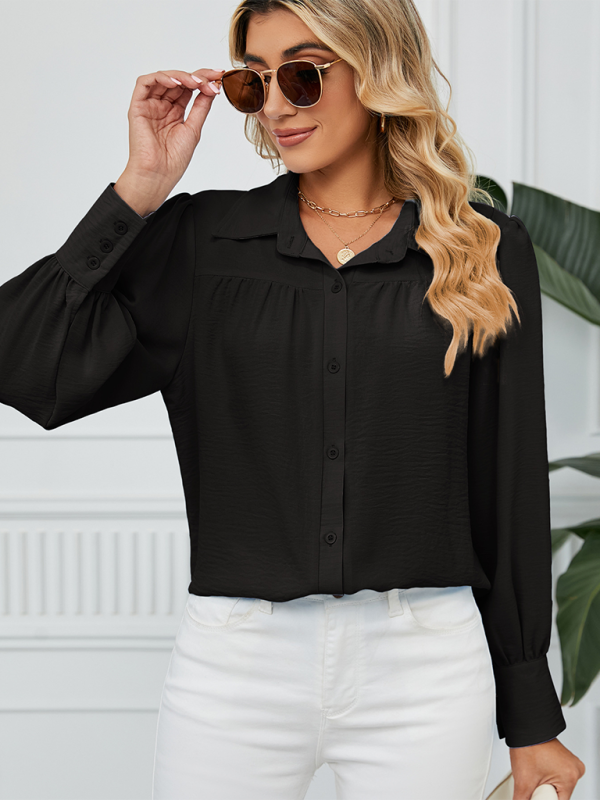 Levoire | Nouvelle chemise en chiffon ample à manches longues avec boutons