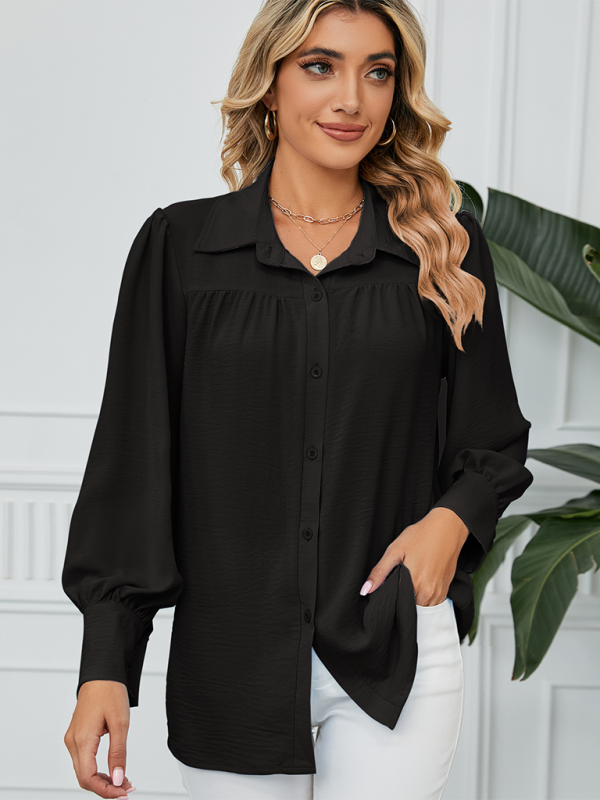 Levoire | Nouvelle chemise en chiffon ample à manches longues avec boutons