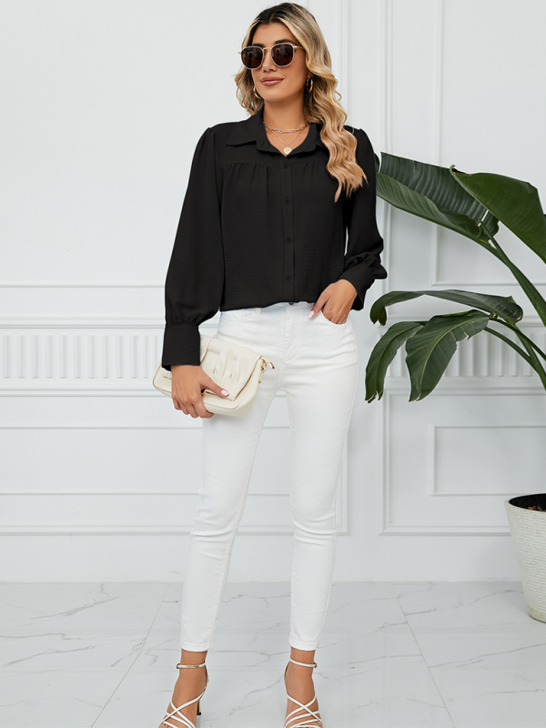 Levoire | Nouvelle chemise en chiffon ample à manches longues avec boutons