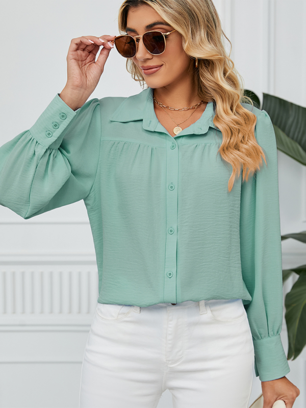 Levoire | Nouvelle chemise en chiffon ample à manches longues avec boutons