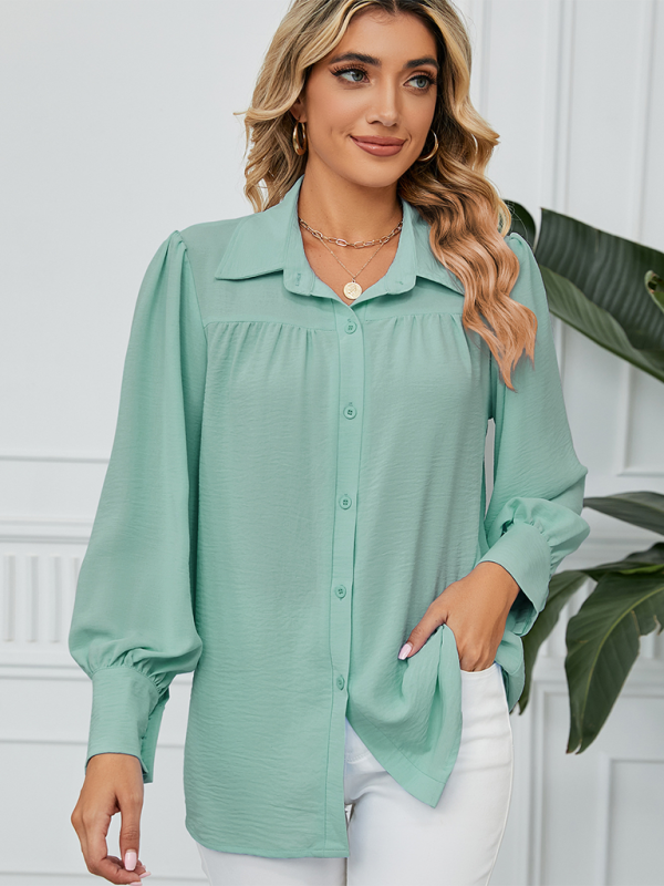 Levoire | Nouvelle chemise en chiffon ample à manches longues avec boutons