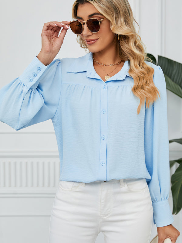 Levoire | Nouvelle chemise en chiffon ample à manches longues avec boutons