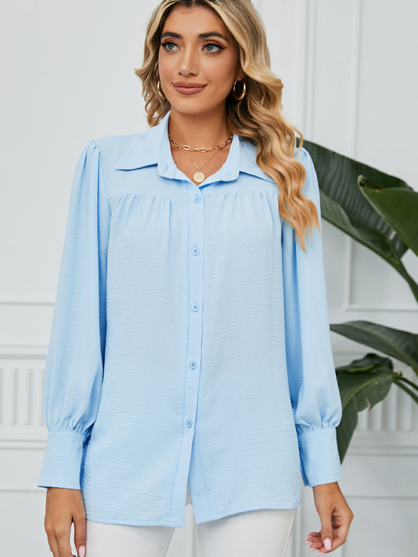 Levoire | Nouvelle chemise en chiffon ample à manches longues avec boutons