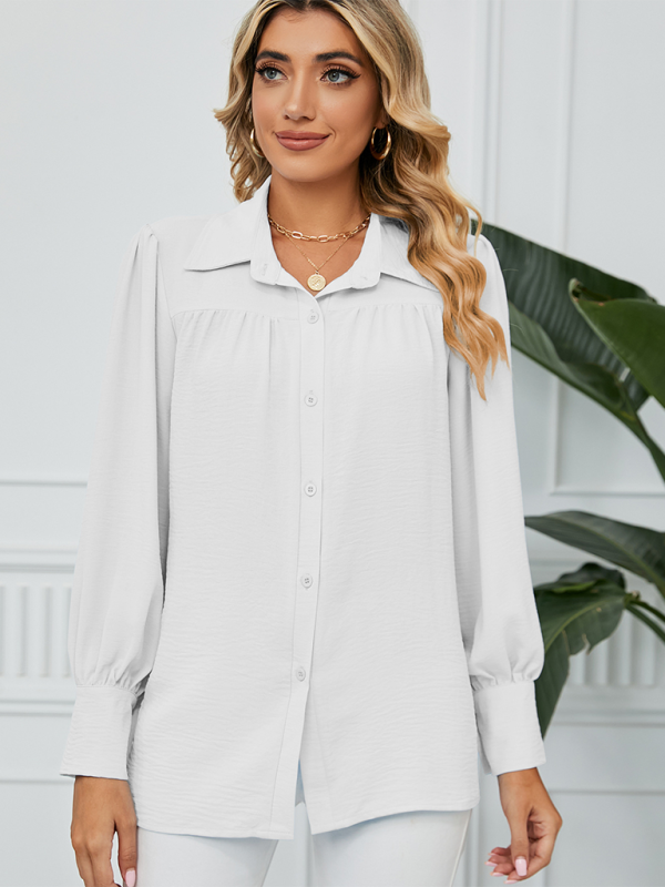 Levoire | Nouvelle chemise en chiffon ample à manches longues avec boutons