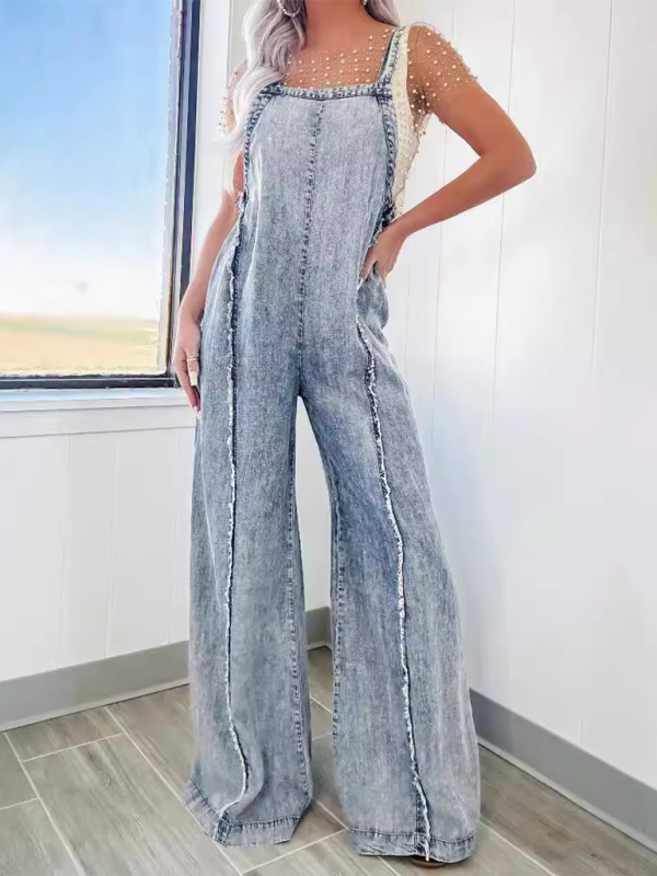 Levoire | Pantalons larges en denim brut vintage lavé