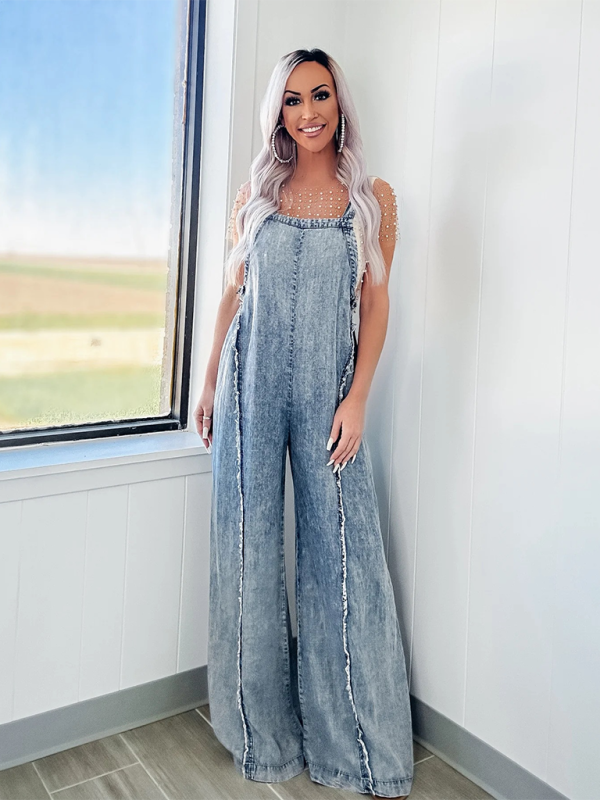 Levoire | Pantalons larges en denim brut vintage lavé