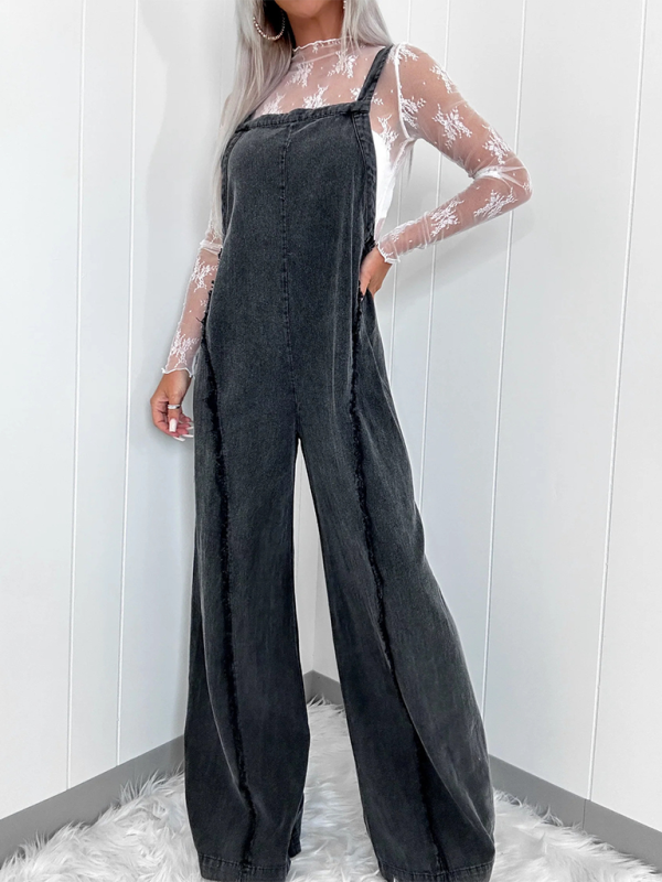 Levoire | Pantalons larges en denim brut vintage lavé