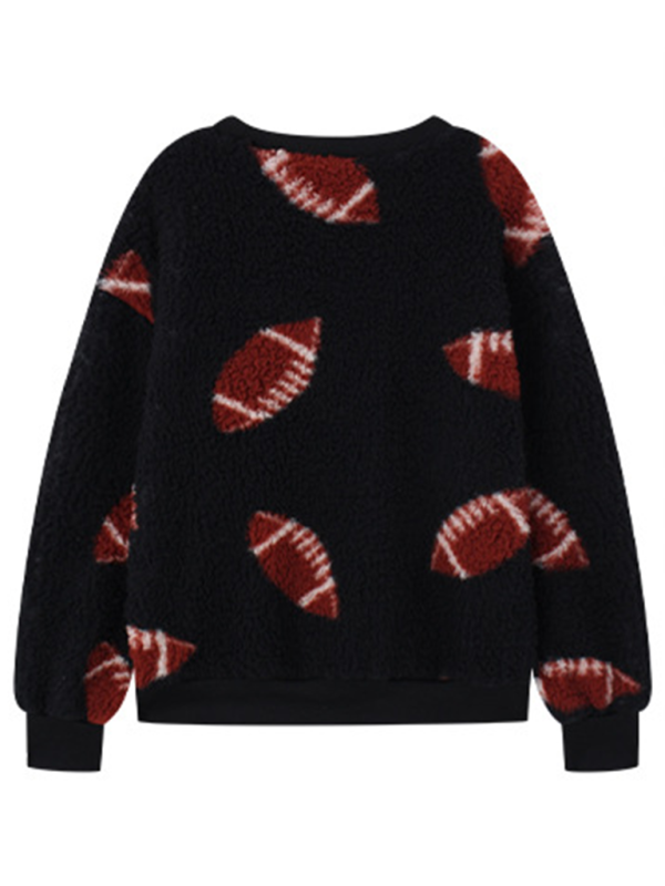 Levoire | Mode Démontable Imprimé Halloween Peluche Démontable Pull-over