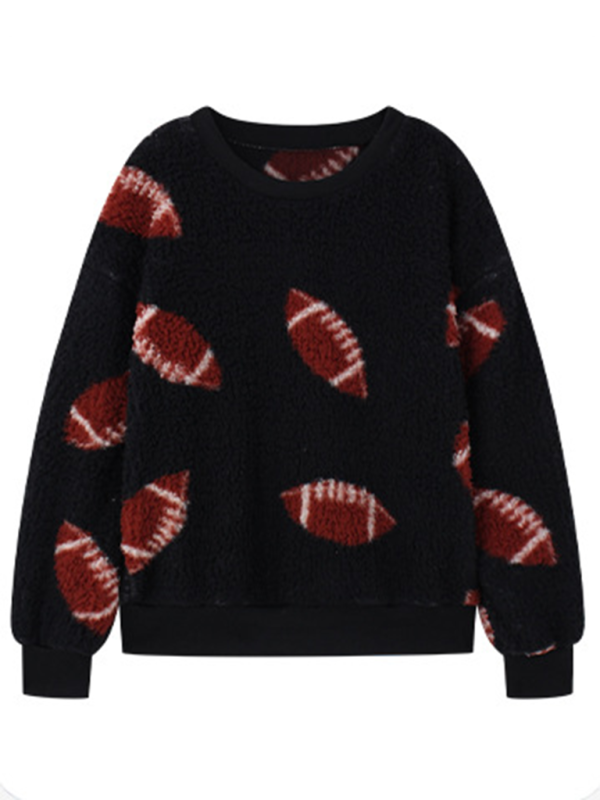 Levoire | Mode Démontable Imprimé Halloween Peluche Démontable Pull-over