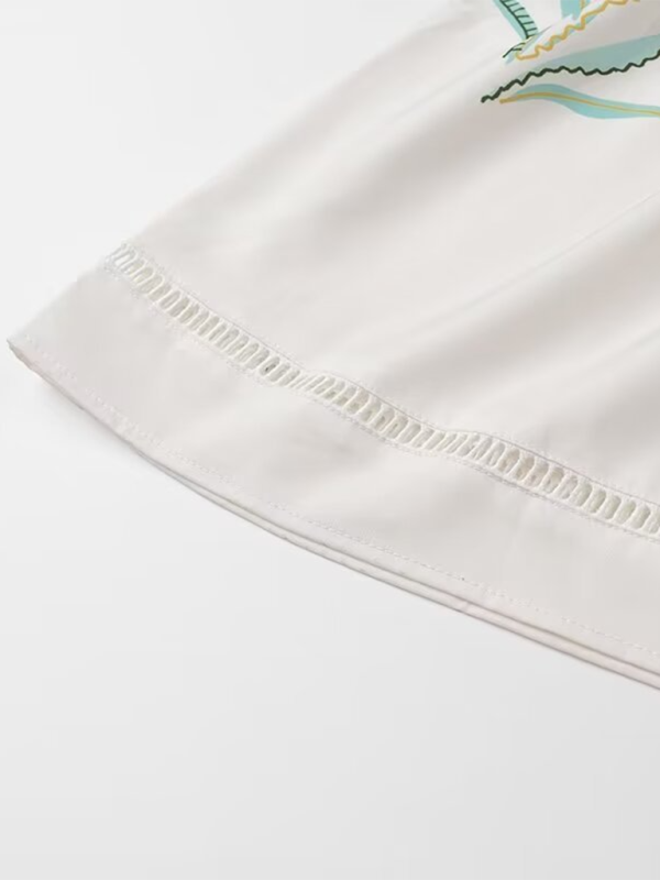 Levoire | Nouvelle robe longue à imprimé mode à col rond à manches courtes
