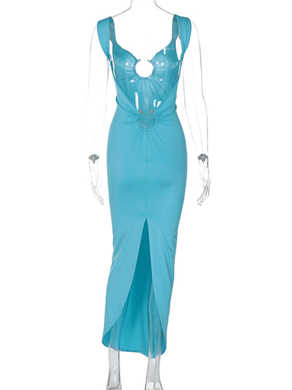 Levoire | Robe sexy à dos V ouvert avec un dos ouvert et une fente qui est serrée.