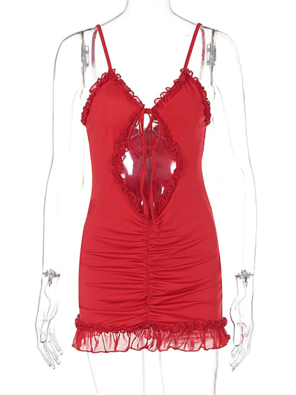 Levoire | nouvelle style volant élégant capuche spike robe