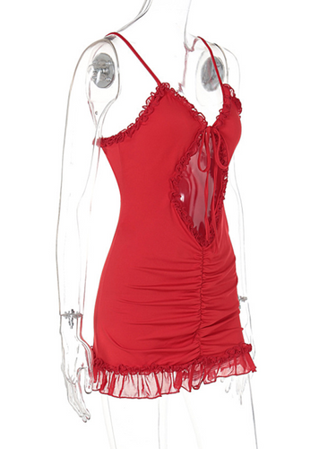 Levoire | nouvelle style volant élégant capuche spike robe