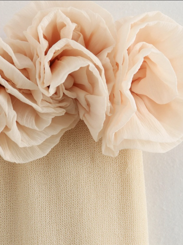 Levoire | Robe tube en tricot à fleurs longue