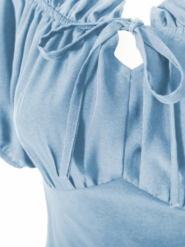 Levoire | Oktoberfest Nouvelle Robe Rétro Inégale Bleu