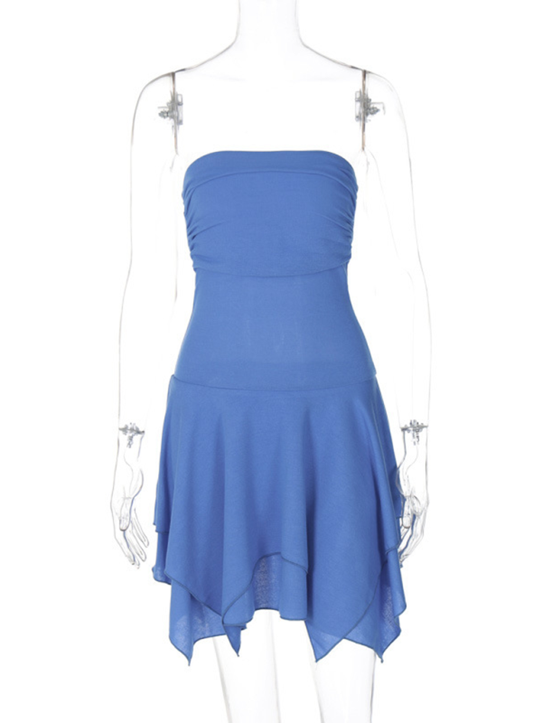 Levoire | Robe tube sexy unie couleur robe irrégulière