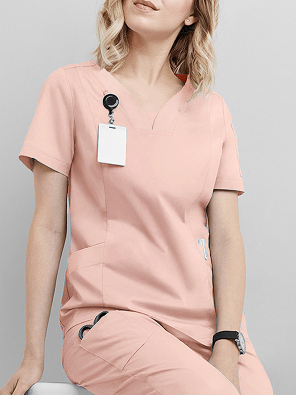 Levoire | Clinique Dentaire Salle D'Opération Vêtement De Travail Infirmière Expertise Vêtements Salon De Beauté Vêtements De Travail Articles De Nettoyage Rosa