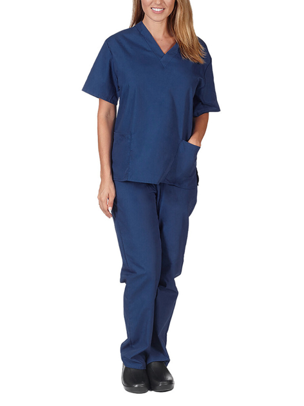 Levoire | Chiffon de bain fine blouse chirurgicale pour infirmières femmes vêtements de travail élastique à séchage rapide combinaison Bleu