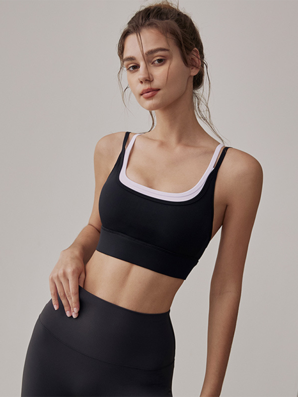 Levoire | Brassière de sport avec blocage de couleur gilet de yoga