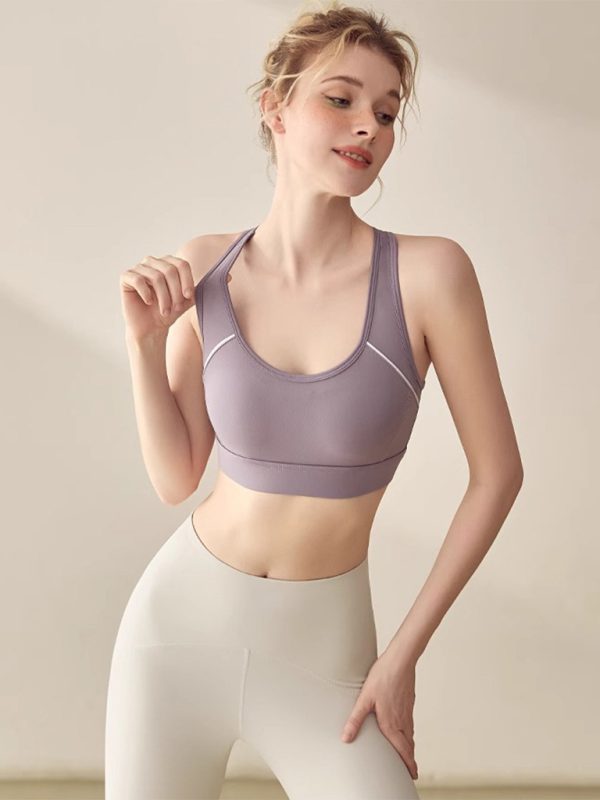 Levoire | Gilet de course en fitness résistant aux chocs avec soutien-gorge de sport push-up Abréviation
