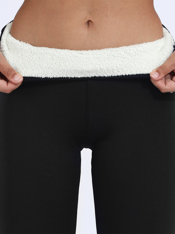 Levoire | Pantalons en polaire pantalons chauds polaire agneau épais leggings extensibles