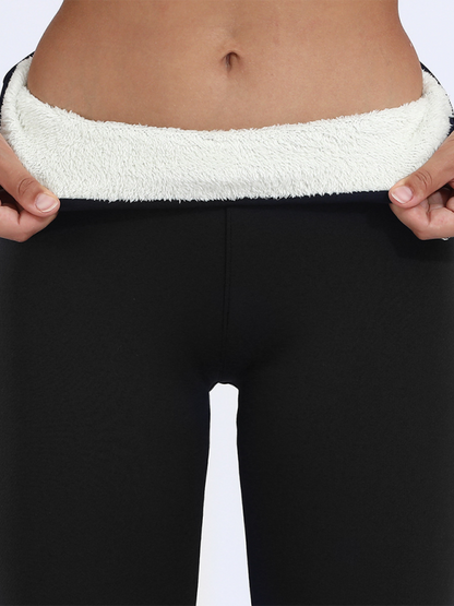 Levoire | Pantalons en polaire pantalons chauds polaire agneau épais leggings extensibles