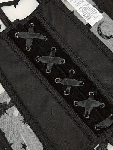 Levoire | Halloween Nouveau Ceinture de taille Kalajauho-Flanelli Impression de chauve-souris Corset