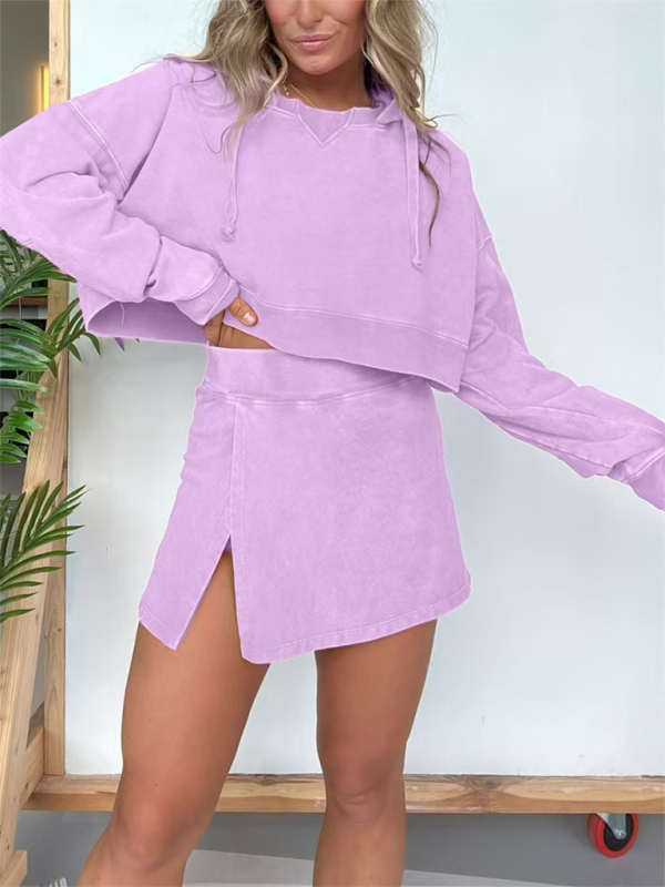Levoire | Nouveau ensemble de hoodie à manches longues pour femmes Violet