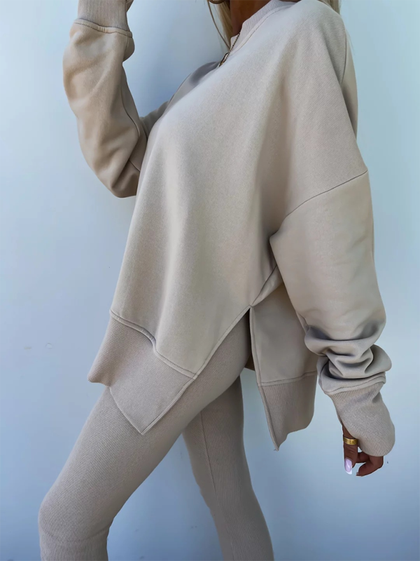 Levoire | Nouveau style décontracté coupe pantalon haut ample ensemble ensemble deux pièces